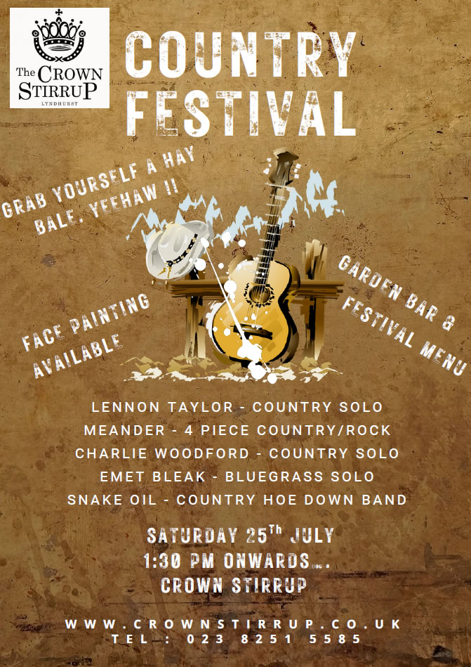 Crown & Stirrup - Country Festival - 25th July 2026